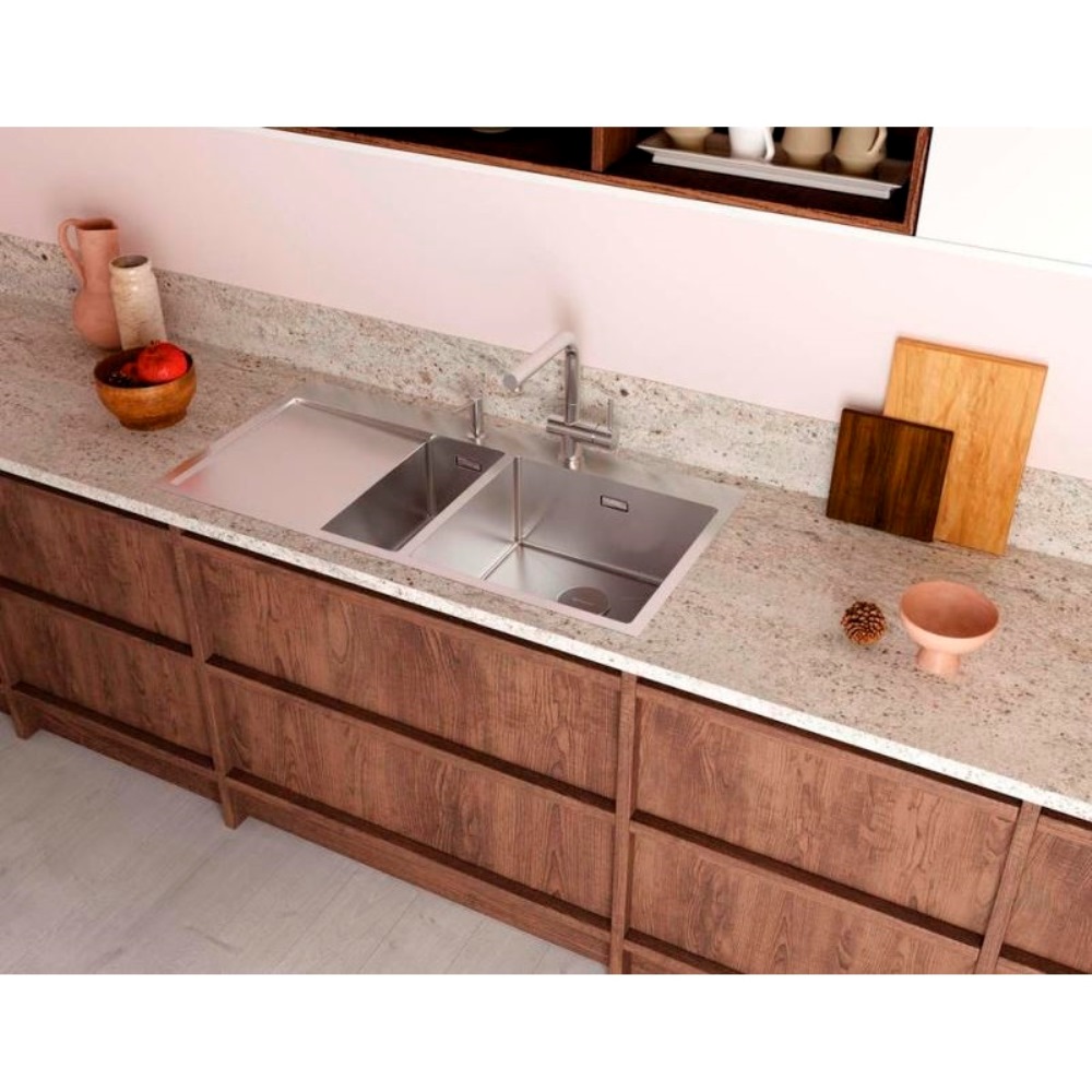 Мойка кухонная Omoikiri Akisame 100 правая Вороненая сталь 4973104 — изображение 3