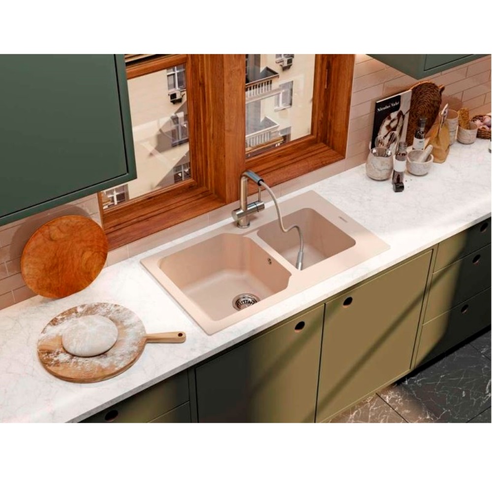 Мойка кухонная Omoikiri Maru 86 Ваниль 4993285 — изображение 3