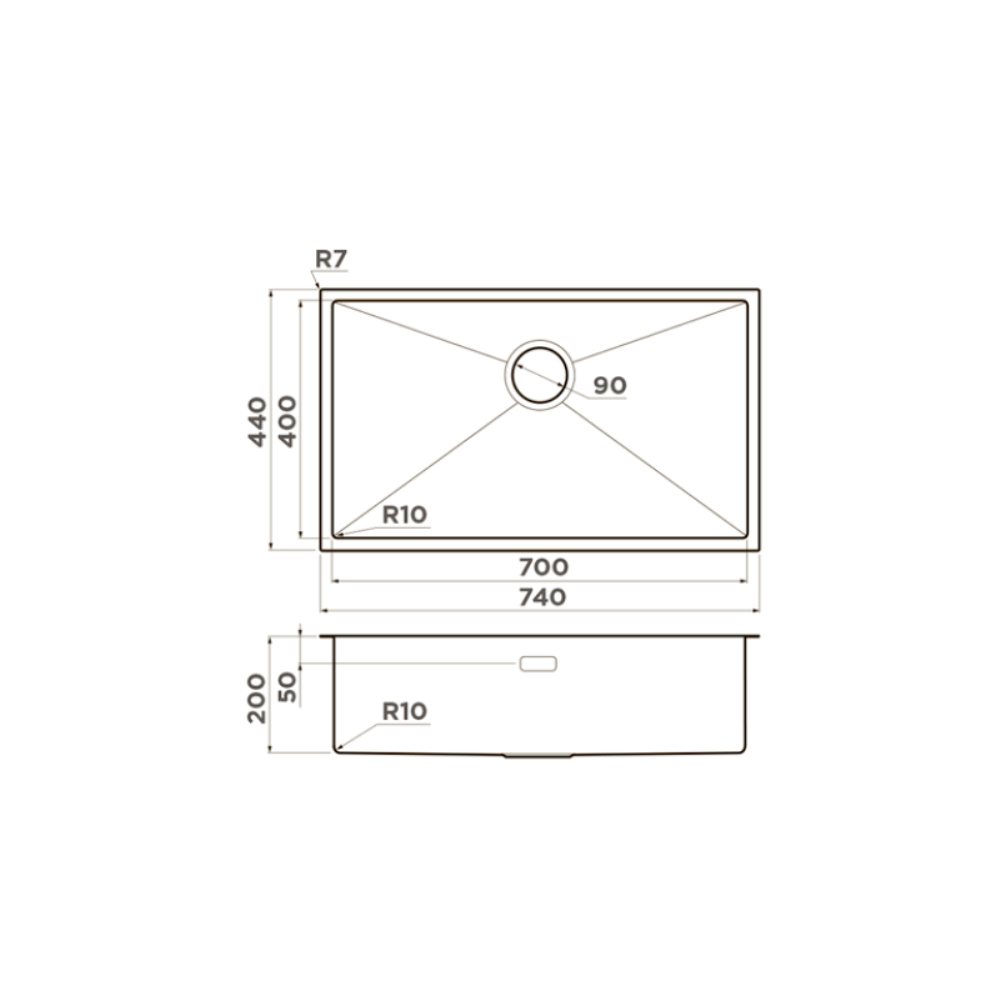 Мойка кухонная Omoikiri Taki 74 Графит 4997020 — изображение 4