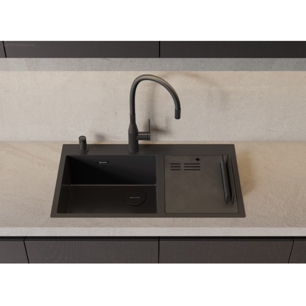 Мойка кухонная Omoikiri Akisame 86 Графит 4997047 — изображение 2